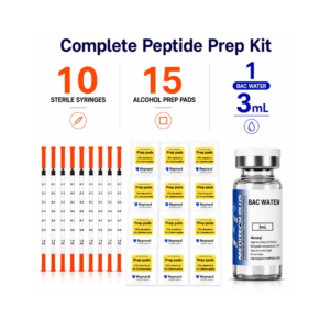 Peptide Research Starter Bundle - 10 Syringes + 15 Pads + 3ml BAC Water